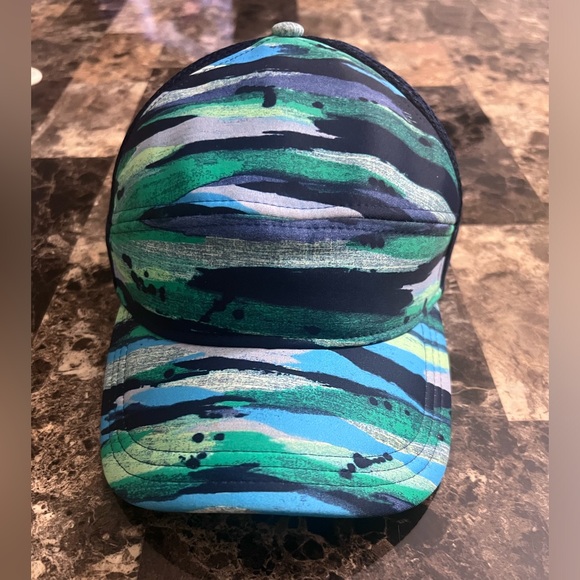 LULULEMON HAT SNAPBACK 5 PANEL TRUCKER BLUE MESH CAP ONE SIZE EUC - Picture 4 of 11